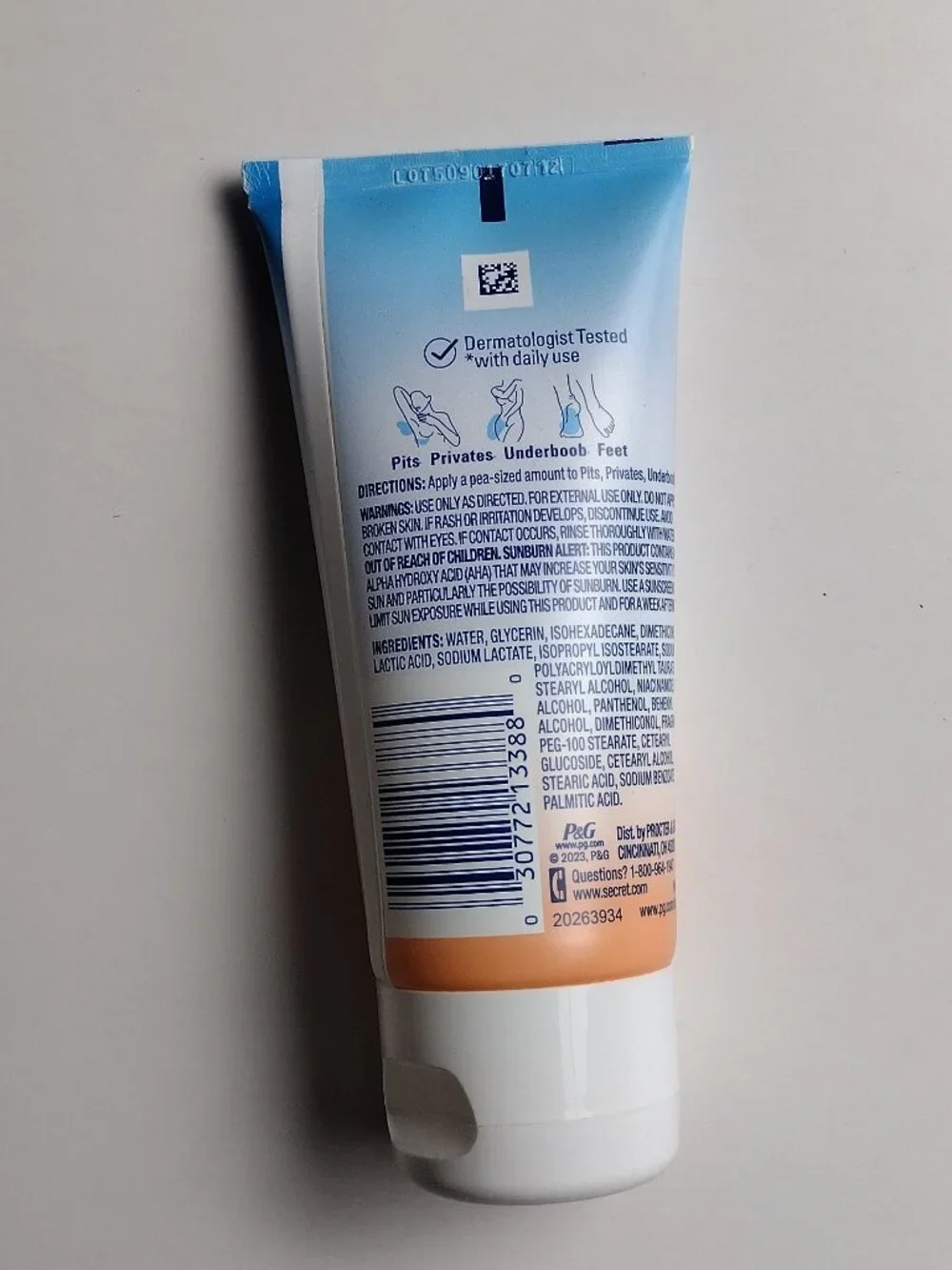 Secret Whole Body Deodorant 2 Pack Lot Peach & Vanilla Blossom Dry Solid + Cream